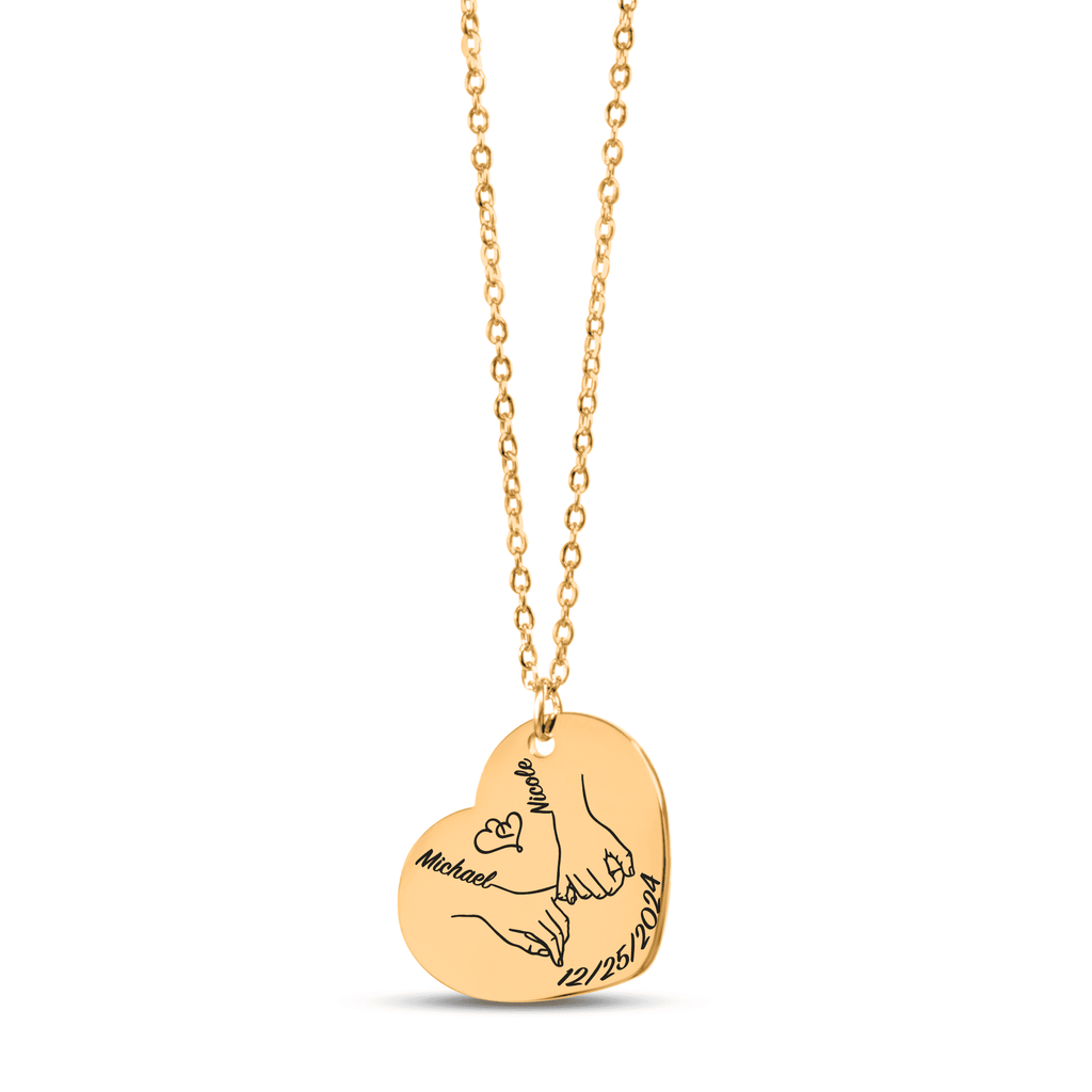 Our First Christmas Together – Personalized Heart Necklace by OwnPrint