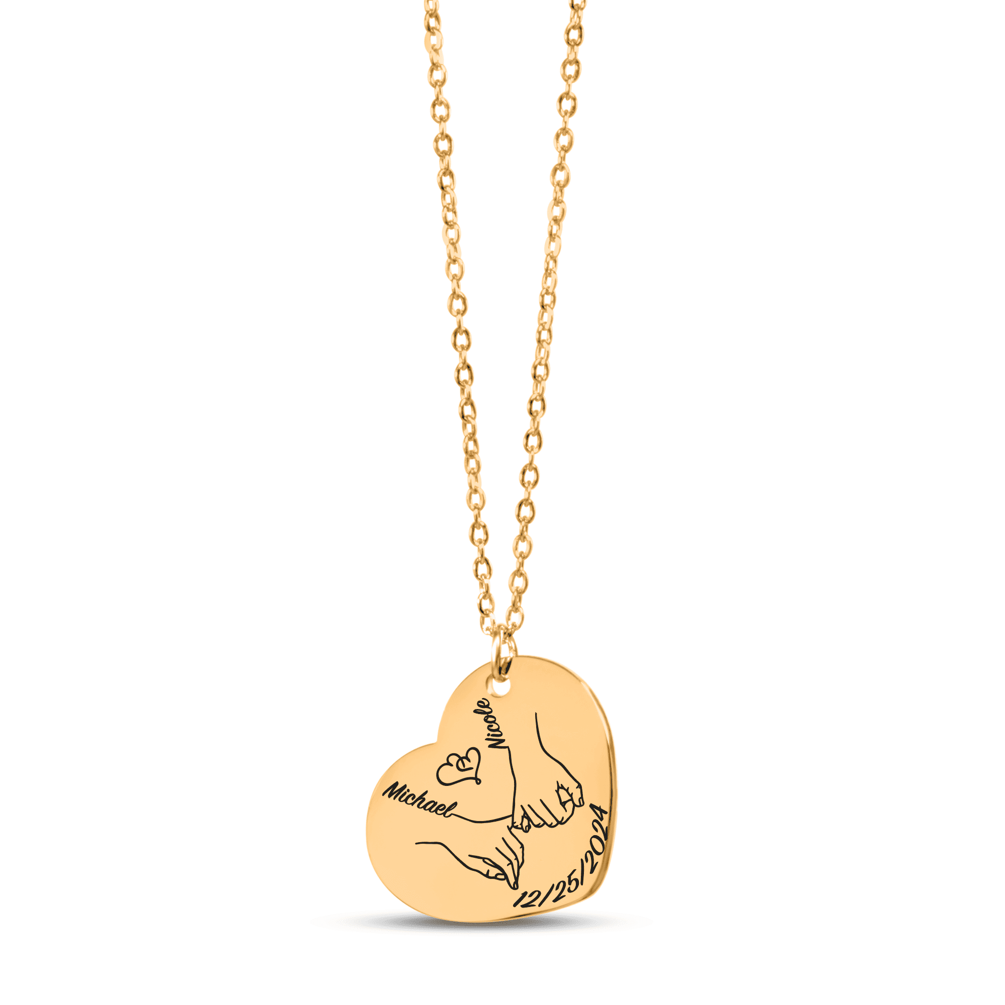Our First Christmas Together – Personalized Heart Necklace by OwnPrint