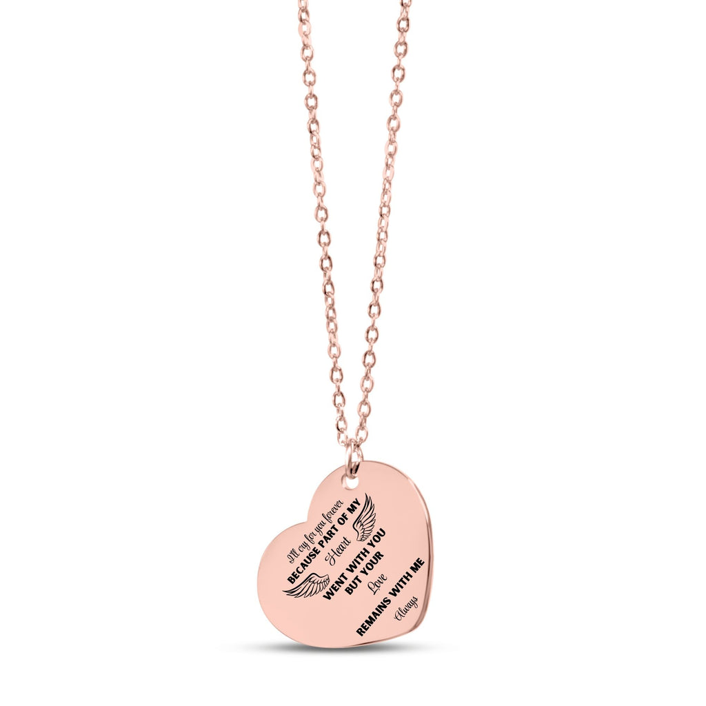 Heart Necklace I'll cry for you forever, memorial necklace, gift for her, gift for widow by OwnPrint