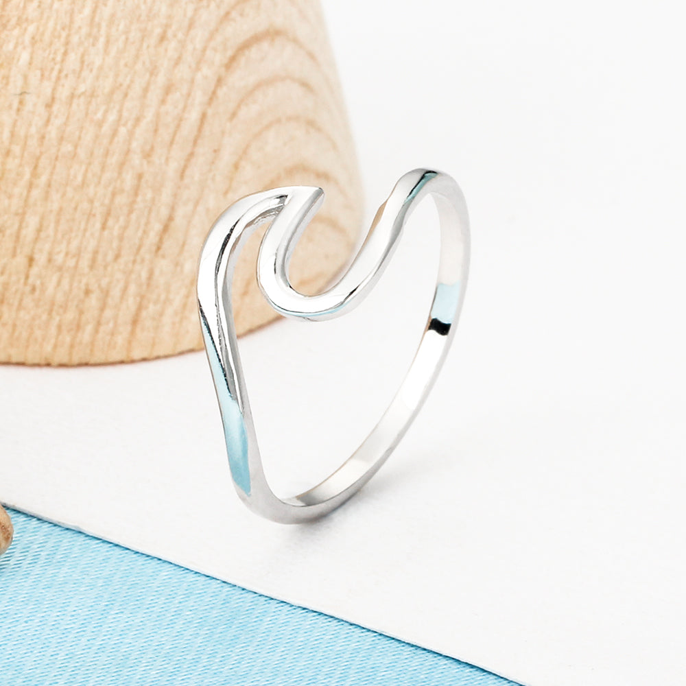 Fashion Wave 925 Sterling Silver Ring by cmoffer