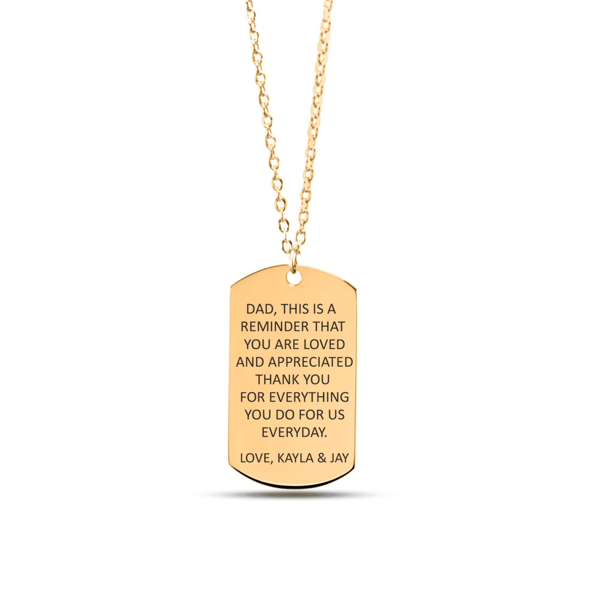 Custom Tag Necklace with Personalized Christmas Message Card by OwnPrint